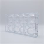 POLYCARBONATE MOLD EGG CROCO 60MM 27.5X13.5X2.4CM