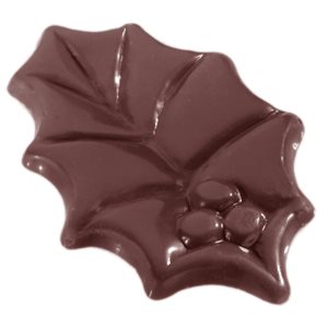 POLYCARBONATE MOLD HOLLYLEAF 27.5X13.5X2.4CM