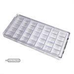 POLYCARBONATE MOLD BAR STRIPED 27.5X13.5X2.4CM