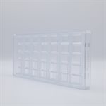 POLYCARBONATE MOLD BAR STRIPED 27.5X13.5X2.4CM