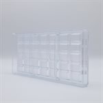 POLYCARBONATE MOLD BAR STRIPED 27.5X13.5X2.4CM