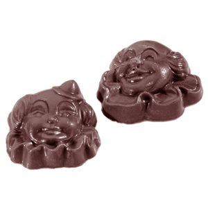 POLYCARBONATE MOLD CLOWN 2 FIG 27.5X13.5X2.4CM