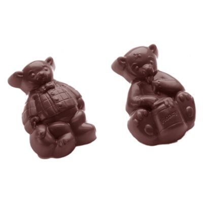 POLYCARBONATE MOLD TWO BEARS 2 FIG 27.5X13.5X2.4CM