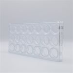 POLYCARBONATE MOLD EURO PRALINE 27.5X13.5X2.4CM