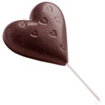POLYCARBONATE MOLD HEART ON STICK 27.5X13.5X2.4CM