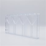 POLYCARBONATE MOLD HEART ON STICK 27.5X13.5X2.4CM