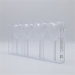 POLYCARBONATE MOLD HEART ON STICK 27.5X13.5X2.4CM