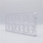 POLYCARBONATE MOLD BEAR DOUBLE 27.5X13.5X2.4CM