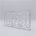POLYCARBONATE MOLD BEAR DOUBLE 27.5X13.5X2.4CM