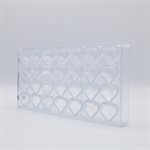 POLYCARBONATE MOLD SMALL HEART 27.5X13.5X2.4CM