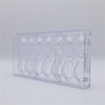 POLYCARBONATE MOLD ROSE 27.5X13.5X2.4CM