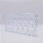 POLYCARBONATE MOLD ROSE OPEN 27.5X13.5X2.4CM