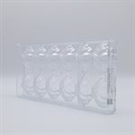 POLYCARBONATE MOLD ROSE OPEN 27.5X13.5X2.4CM