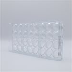 POLYCARBONATE MOLD EGG MAYA 27.5X13.5X2.4CM