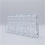 POLYCARBONATE MOLD MODERN ROUND1 27.5X13.5X2.4CM