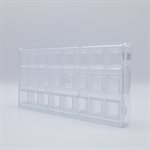 POLYCARBONATE MOLD MODERN SQUARE 27.5X13.5X2.4CM