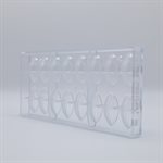 POLYCARBONATE MOLD CACAO BEAN 27.5X13.5X2.4CM
