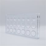 POLYCARBONATE MOLD HALF SPHERE 27.5X13.5X2.4CM