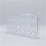 POLYCARBONATE MOLD 9 SPHERES 27.5X13.5X2.4CM
