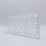POLYCARBONATE MOLD 9 SPHERES 27.5X13.5X2.4CM