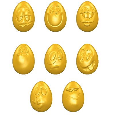 POL.MLD EGG SMILEY 8 FIG 27.5X13.5X2.4CM