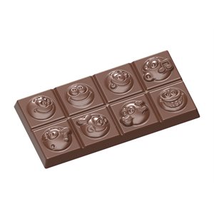 POLYCARBONATE MOLD TABLET SMILEY 27.5X13.5X2.4CM
