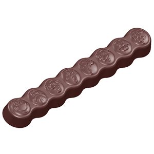 POLYCARBONATE MOLD SMILEY 8 FACE 27.5X13.5X2.4CM