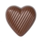 POLYCARBONATE MOLD STRIPED HEART 27.5X13.5X2.4CM