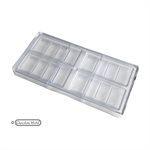 POLYCARBONATE MOLD BAR FOOTBALL 27.5X13.5X2.4CM