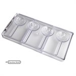 POLYCARBONATE MOLD LOLLY SMILEY 27.5X13.5X2.4CM