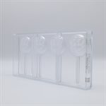 POLYCARBONATE MOLD LOLLY SMILEY 27.5X13.5X2.4CM