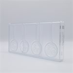 POLYCARBONATE MOLD LOLLY SMILEY 27.5X13.5X2.4CM