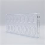 POLYCARBONATE MOLD CACAO BEAN OPEN 27.5X13.5X2.4CM