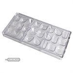 POLYCARBONATE MOLD GEMS 4 FIG 27.5X13.5X2.4CM