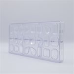 POLYCARBONATE MOLD GEMS 4 FIG 27.5X13.5X2.4CM