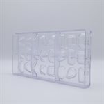 POLYCARBONATE MOLD GEMS 4 FIG 27.5X13.5X2.4CM