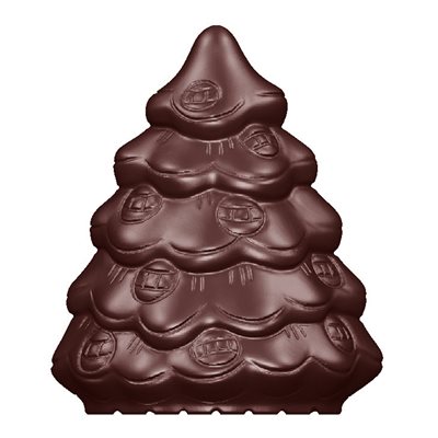 POLYCARBONATE MOLD CHRISTMAS TREE 27.5X13.5X2.4CM