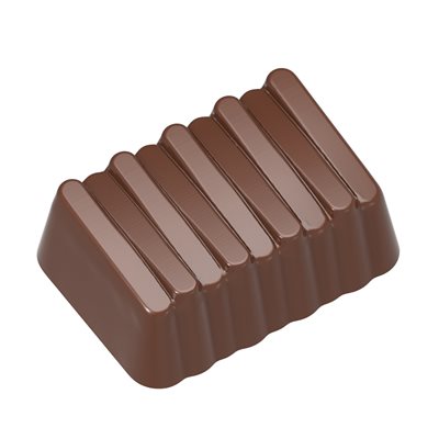 POLYCARBONATE MOLD PRALINE STEPS 27.5X13.5X2.4CM