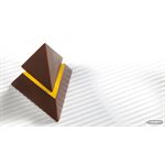 POLYCARBONATE MOLD PYRAMID 27.5X13.5X4CM