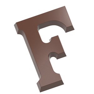 POLYCARBONATE MOLD LETTER F 200GR 27.5X13.5X2.4CM