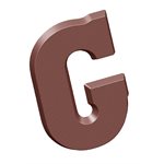 POLYCARBONATE MOLD LETTER G 200GR 27.5X13.5X2.4CM