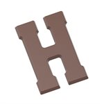 POLYCARBONATE MOLD LETTER H200GR 27.5X13.5X2.4CM