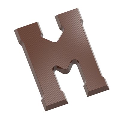 POLYCARBONATE MOLD LETTER M 200GR 27.5X13.5X2.4CM
