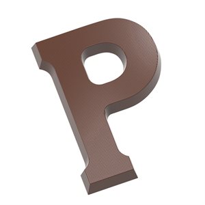 POLYCARBONATE MOLD LETTER P 200GR 27.5X13.5X2.4CM