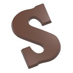 POLYCARBONATE MOLD LETTER S 200GR 27.5X13.5X2.4CM