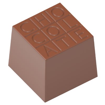POLYCARBONATE MOLD CUBE CHOCOLATE 27.5X13.5X2.6CM