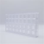 POLYCARBONATE MOLD CUBE CHOCOLATE 27.5X13.5X2.6CM