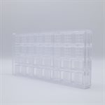 POLYCARBONATE MOLD CUBE CHOCOLATE 27.5X13.5X2.6CM