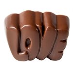 POLYCARBONATE MOLD LOVE PRALINE 27.5X13.5X2.4CM