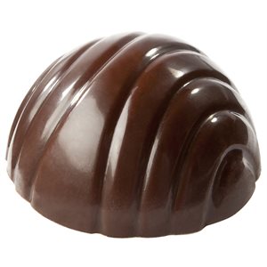 POLYCARBONATE MOLD SPHERE RIBBED 27.5X13.5X2.4CM
